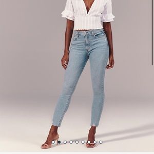 Abercrombie Curve Love high rise ankle skinny jean